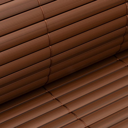 Osłona PVC maskująca 500x160 cm mata na balkon, taras, ogrodzenie, brązowa