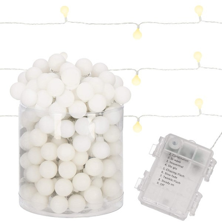 Lampki choinkowe 50 Led biały ciepły 7,5 m programator 8 trybów