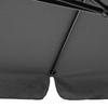 Parasol ogrodowy 410 cm składany, z korbką duży wodoodporny ciemnoszary