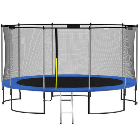 Siatka do trampoliny wewnętrzna z osłoną na sprężyny 426 cm 14 FT 8 słupków niebieska