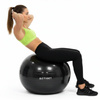 Piłka fitness 75 cm do ćwiczeń pilates i jogi z pompką, gimnastyczna, czarna