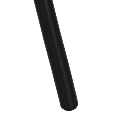 Stolik ogrodowy okrągły rattanowy, szklany blat 50 cm okrągły stół na taras czarno-szary