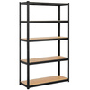 Regały metalowe magazynowe 2 szt. 180x90x40cm 875kg 5 półek do garażu, piwnicy