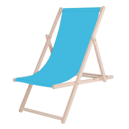 Leżak plażowy do samodzielnego montażu z wymiennym płótnem niebieski