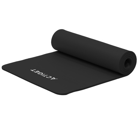 Mata do jogi, ćwiczeń fitness antypoślizgowa 183x61 cm materac do pilates, czarny