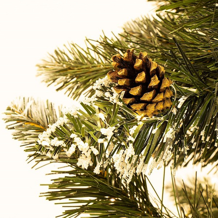Choinka sztuczna z szyszkami Premium Royal Trees 220 cm sosna diamentowa ośnieżona