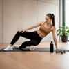 Roller fitness do masażu ciała, średnio twardy, wałek z wypustkami, różowy
