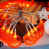 Dekoracja na Halloween łańcuch świetlny dynie girlanda 20 LED 2 funkcje świecenia