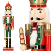 Dziadek do orzechów 60 cm czerwono-zielony, figurka, ozdoba świąteczna