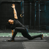 Mata do jogi, ćwiczeń fitness antypoślizgowa 183x61 cm materac do pilates, czarny