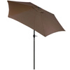 Parasol ogrodowy 260 cm składany na balkon duży brązowy