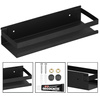 Półka łazienkowa wisząca pod prysznic 30x10 cm stal nierdzewna loft czarna