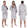 Szlafrok męski z paskiem rozm. M/L polarowy szary