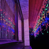 Kurtyna świetlna 1000 led girlanda, lampki wewnętrzno-zewnętrzne 45 m sople multikolor