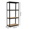 Regał magazynowy, metalowy 170x80x40 cm 4 półki, udźwig 700 kg do garażu, piwnicy