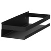 Półka łazienkowa zestaw 2 szt. wisząca pod prysznic 30x10 cm stal nierdzewna loft czarna