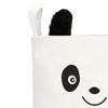 Kosz do przechowywania pojemnik na zabawki i ubrania panda beżowo-czarny