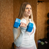 Hantle 2x2,5kg hexagonalne do ćwiczeń fitness ciężarki zestaw 2 szt. niebieskie