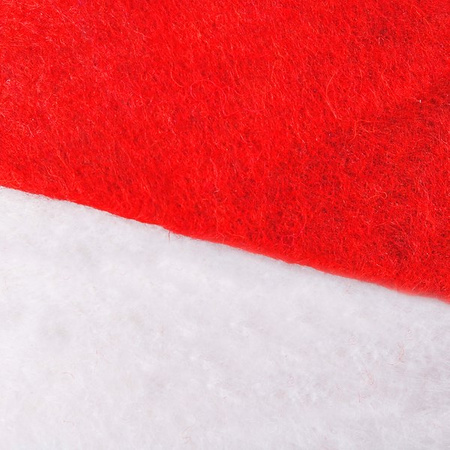 Czapka św. Mikołaja z pomponem 40 cm zestaw 10 szt. czerwona