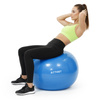 Piłka fitness 55 cm do ćwiczeń pilates i jogi z pompką, gimnastyczna, niebieska