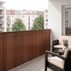 Osłona PVC maskująca 500x140 cm na balkon, taras, ogrodzenie zestaw profile, brązowe