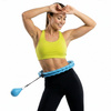 Hula hop cardio, fitness składane z obciążeniem i wypustkami masującymi, niebieskie