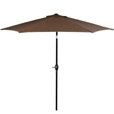 Parasol ogrodowy 260 cm składany na balkon duży brązowy