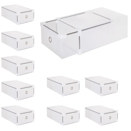 Organizer na buty 31x20,5x11 cm zestaw 5 szt. pudełka z otwieraną klapą