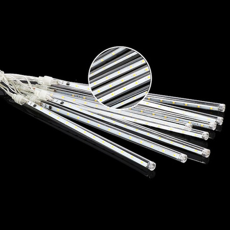 Kurtyna 288 LED meteory lampki zewnętrzne IP44 biały zimny