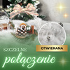 Bombki akrylowe 10cm kula plastikowa decoupage zestaw 12 szt.