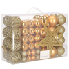 Bombki choinkowe złote zestaw 100 szt. dekoracje świąteczne, gwiazda złote