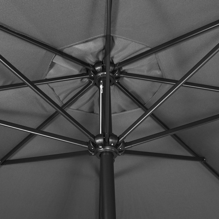 Parasol ogrodowy 410 cm składany, z korbką duży wodoodporny ciemnoszary