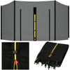 Siatka do trampoliny zewnętrzna z osłoną na sprężyny 300/305/312 cm 10 FT 6 słupków multikolor