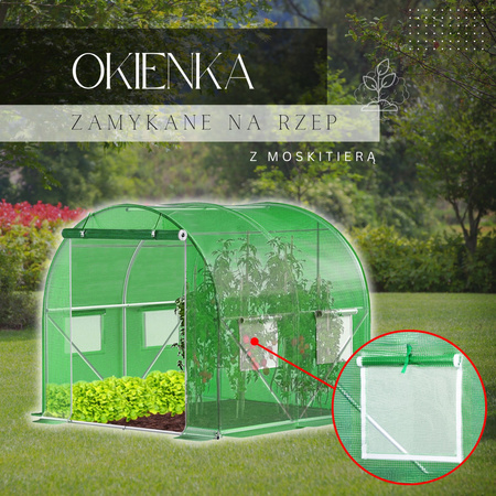 Folia zapasowa do tunelu ogrodowego 2x2x2 m poszycie na szklarnię UV-4 140gs/m zielone