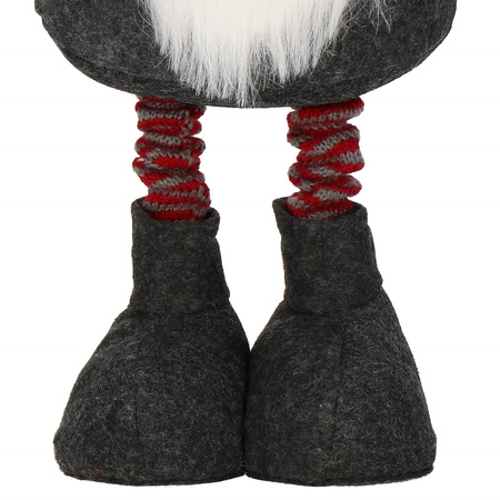 Skrzat świąteczny 60-80 cm, krasnal z serduszkiem, teleskopowe nóżki, gnom