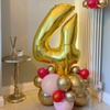 Balony foliowe cyfra 40 na urodziny 40 cm złote