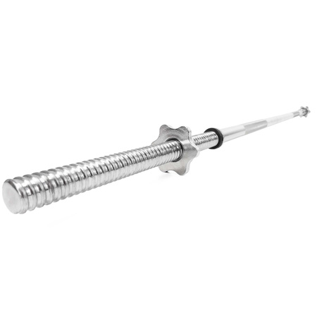 Gryf olimpijski prosty 180 cm z zaciskami 28 mm sztanga stal chromowana