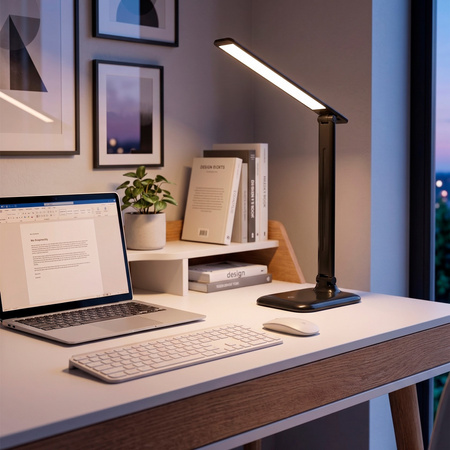 Lampka LED na biurko 55 cm z regulowanym ramieniem, do nauki, czytania, pracy, 3 barwy światła