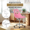 Krzesło obrotowe biurowe ergonomiczny fotel na kółkach dla dzieci różowy