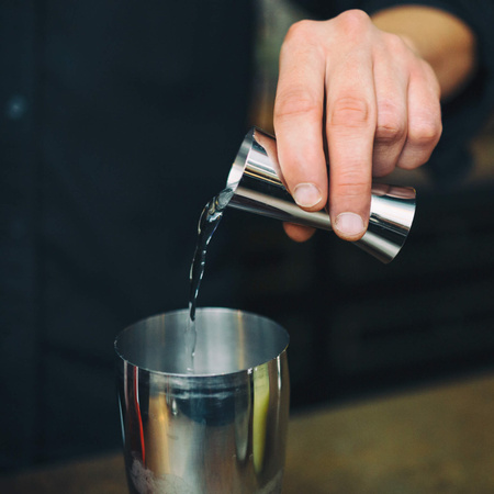 Zestaw barmański 8 elementów do drinków shaker francuski stal nierdzewna srebrny