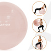 Piłka fitness 65 cm do ćwiczeń pilates i jogi z pompką, gimnastyczna, pudrowy róż
