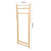 Leżak plażowy składany, drewniany z materiałem moro