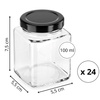 Pojemniki na przyprawy 24 szt. szklane słoiczki 100 ml z 48 etykietami do kuchni