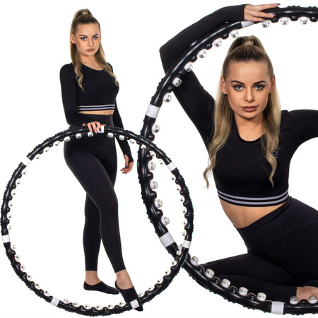 Hula hop z masażerem 100 cm czarne