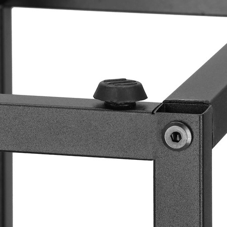 Kwietnik metalowy 6 półek 79 cm nowoczesny stojak na kwiaty loft czarny, ciemnobrązowy