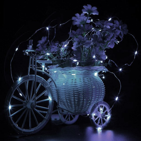 Lampki choinkowe 300 led druciki na prąd biały zimny