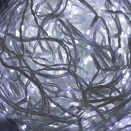 Kurtyna świetlna 1000 led girlanda, lampki wewnętrzno-zewnętrzne sople zimny biały
