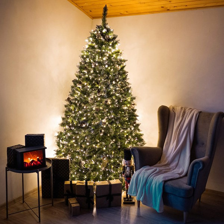 Choinka sztuczna z szyszkami Premium Royal Trees 220 cm sosna diamentowa ośnieżona
