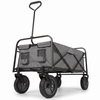 Wózek transportowy ogrodowy składany 80 kg szaro-czarny