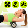Roller fitness do masażu ciała, średnio twardy, wałek z wypustkami, czarny